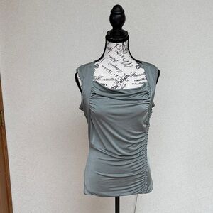 SPRING CLEANING! Sage Green Satin Sleeveless Top